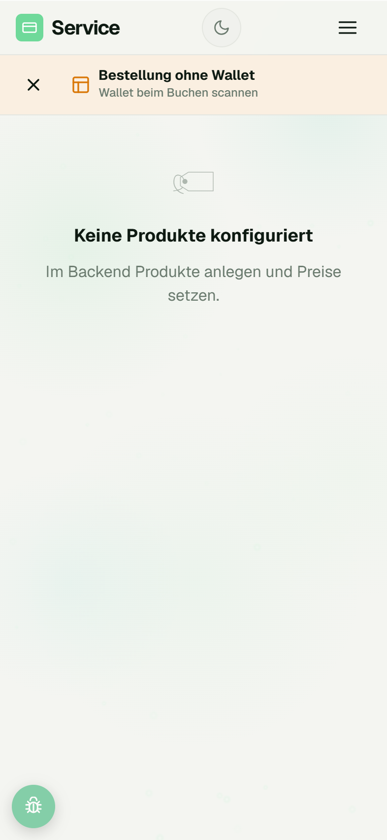 Scanner des Service-Moduls
