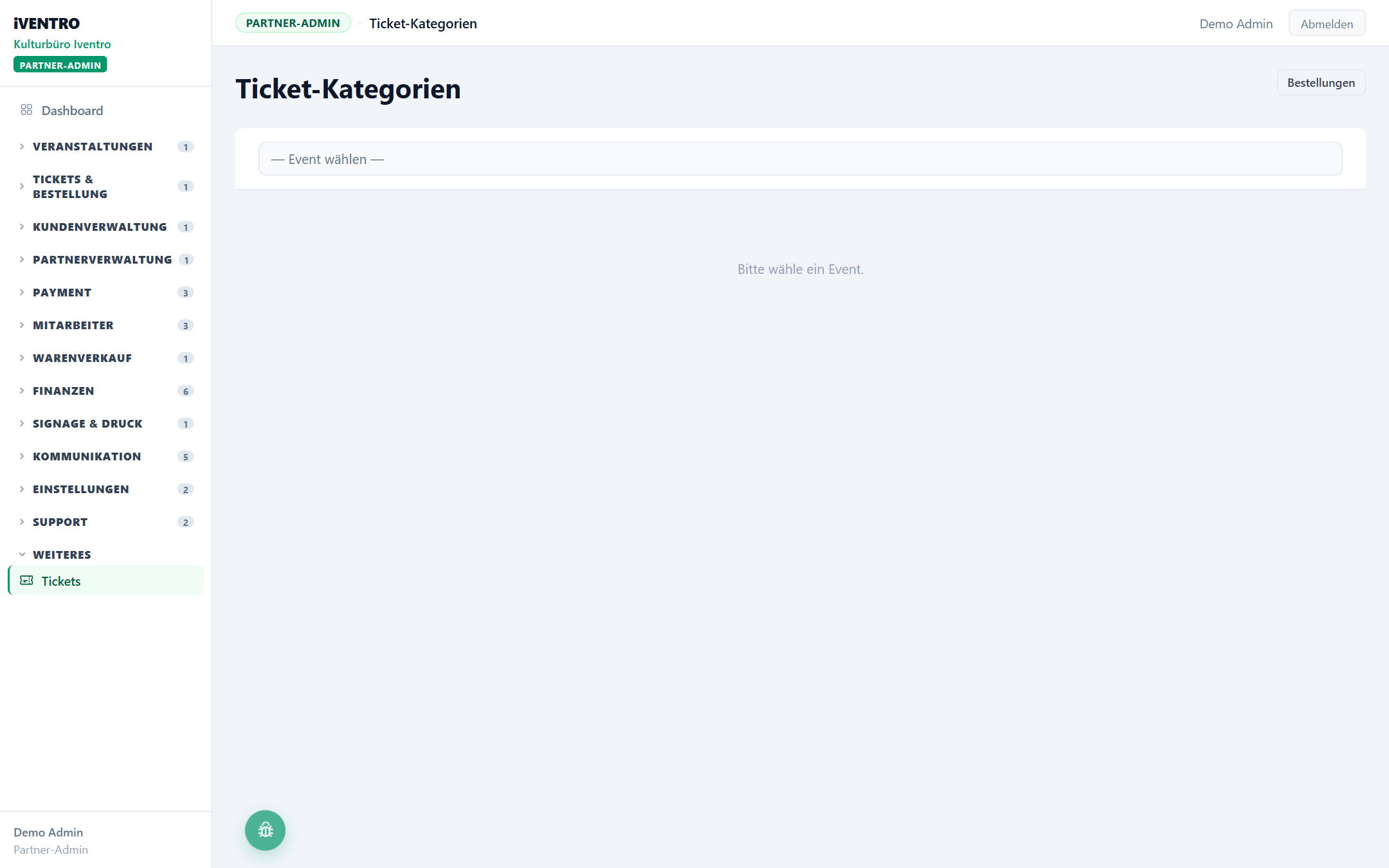 Kategorien mit Kontingent