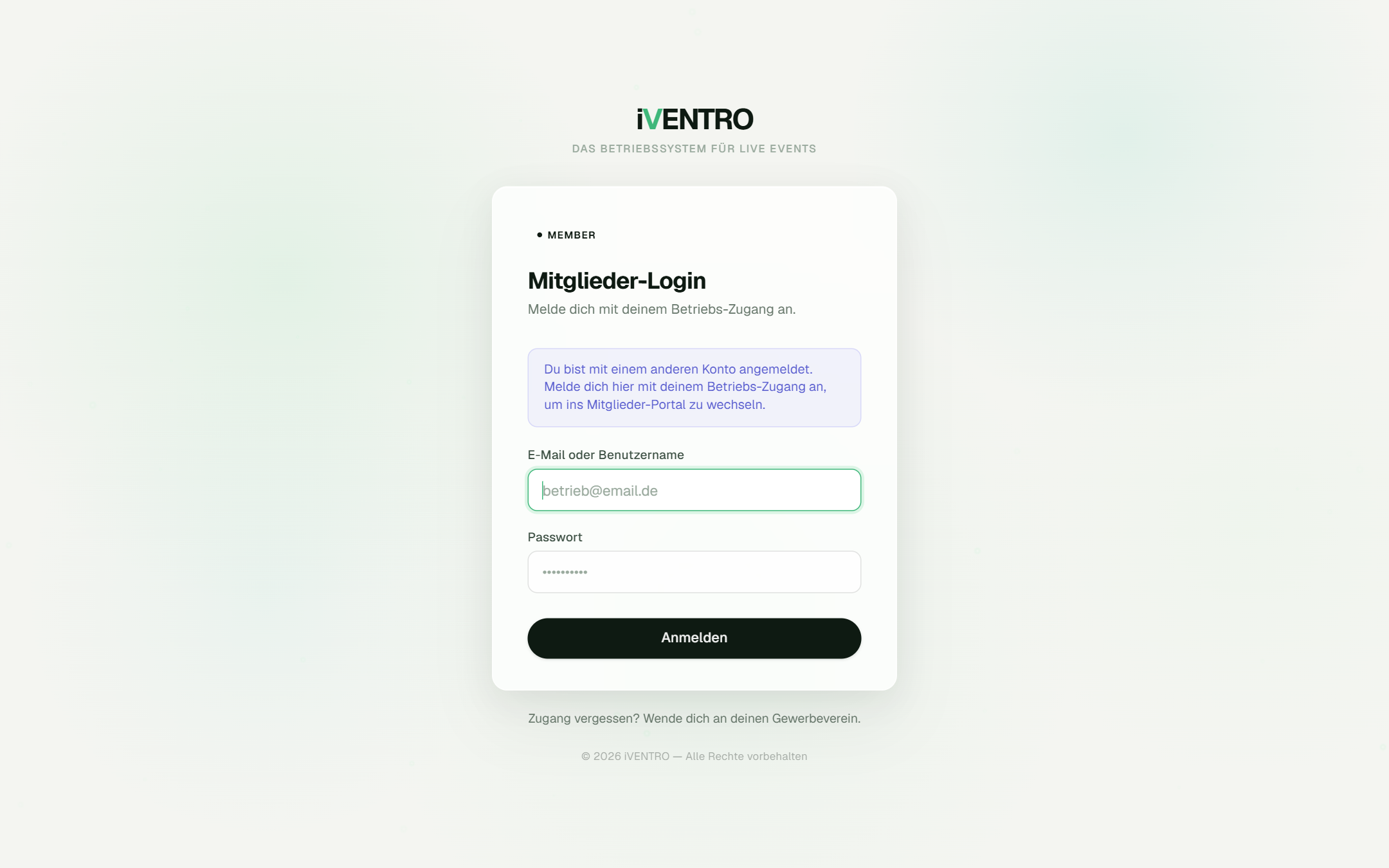 Mitglieder-Login