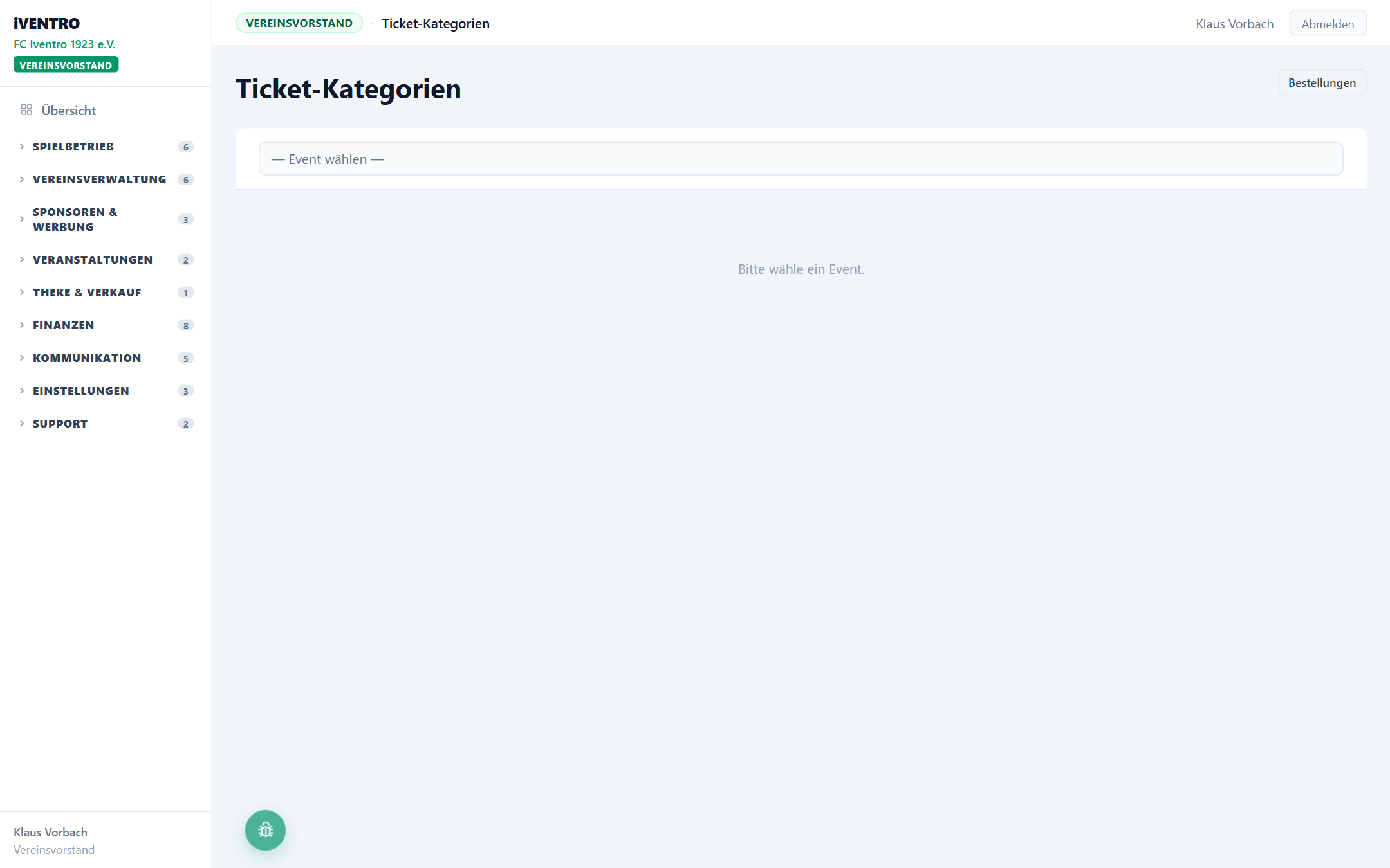 Kategorien eines Heimspiels